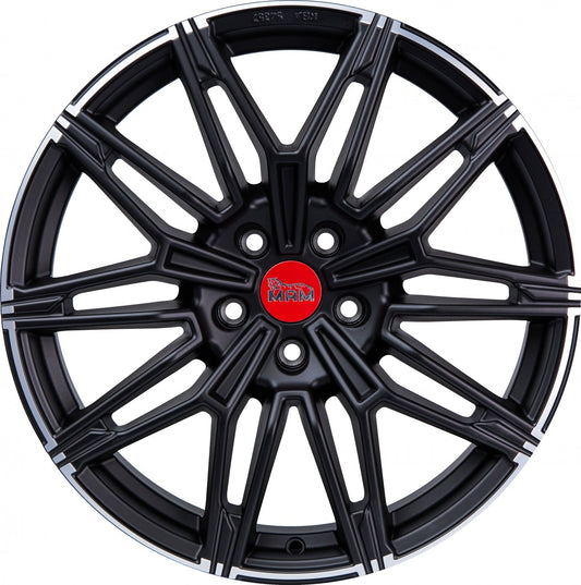 MAM B3N matt black lip polish Alufelge 8.5x19 Zoll ET45 LK 5x112 ML66.65 – Bild 2