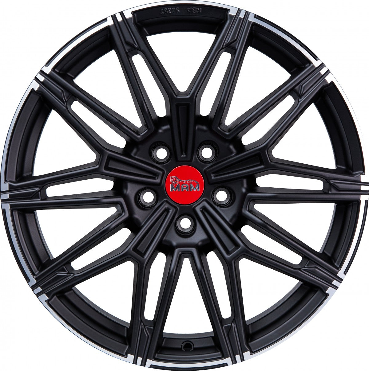 MAM B3N matt black lip polish Alufelge 8.5x19 Zoll ET45 LK 5x112 ML66.65 – Bild 2