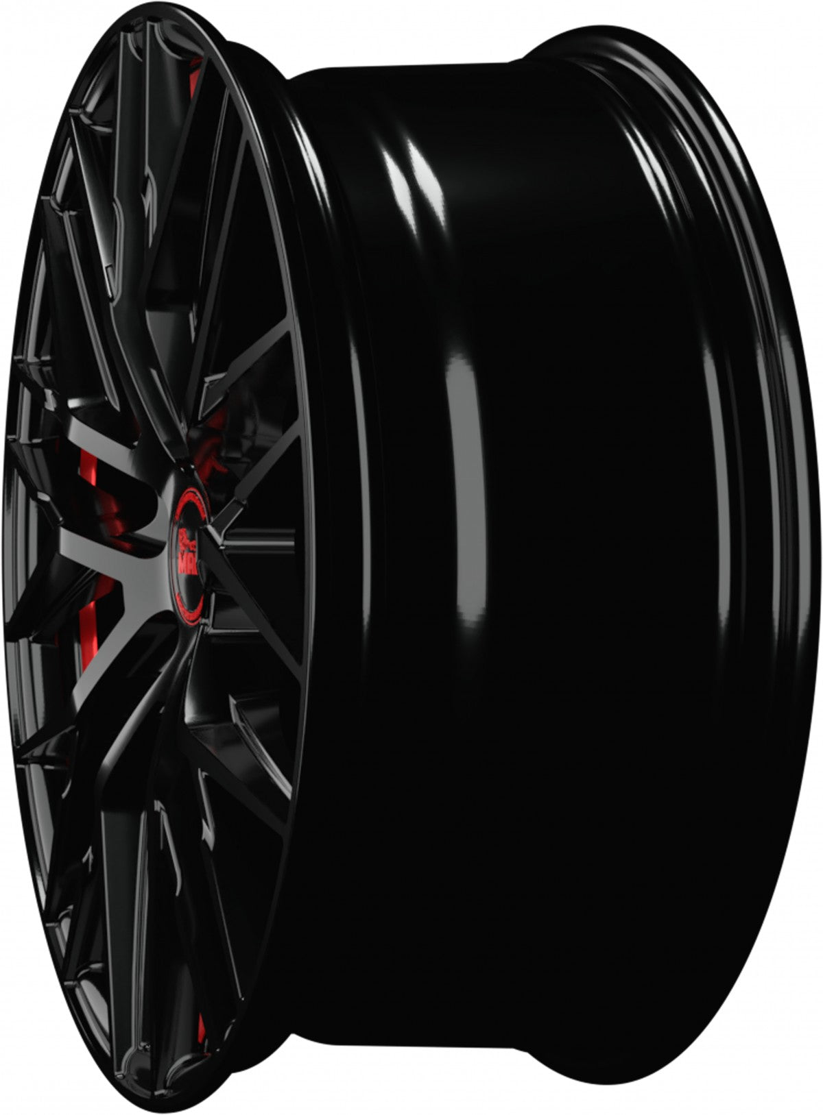 MAM RS4 black painted red inside Alufelge 8.5x20 Zoll ET35 LK 5x120 ML72.6 – Bild 8