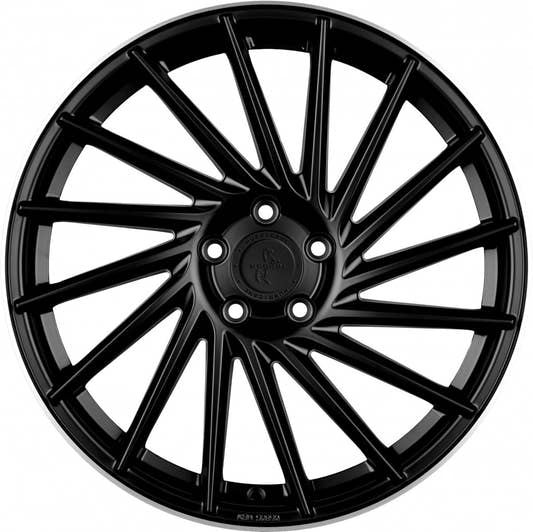 Keskin KT17 Hurricane matt black lip polish Alufelge 8x18 Zoll ET30 LK 5x112 ML72.6 – Bild 2