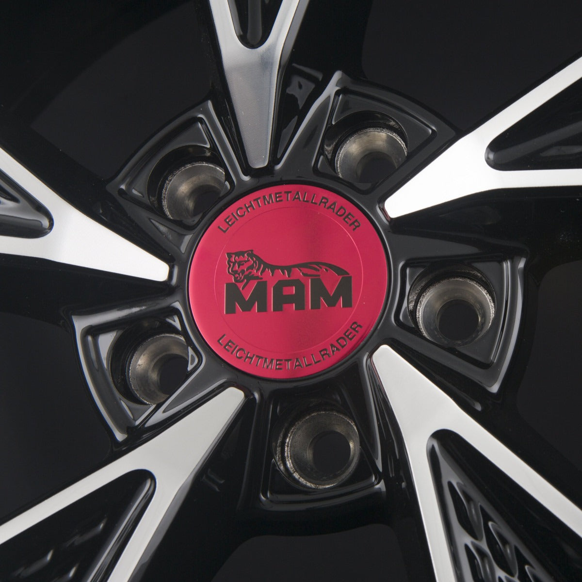 MAM RS6 black front polish Alufelge 7x16 Zoll ET38 LK 5x108 ML72.6 – Bild 7