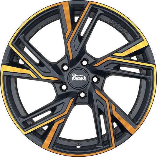 MAM RS5 matt black front copper Alufelge 8.5x20 Zoll ET42 LK 5x112 ML66.6 – Bild 2