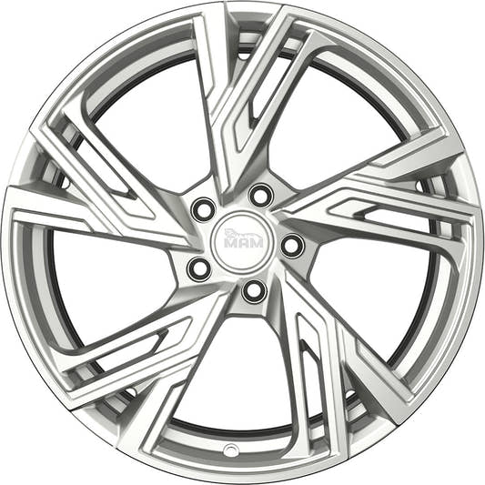 MAM RS5 silver painted Alufelge 7.5x17 Zoll ET35 LK 5x100 ML63.4 – Bild 2
