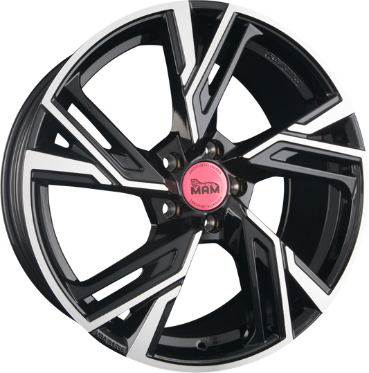 MAM RS5 Black Front Polish (BFP) Alufelge 7.5x17 Zoll ET55 LK 5x108 ML63.4 – Bild 2