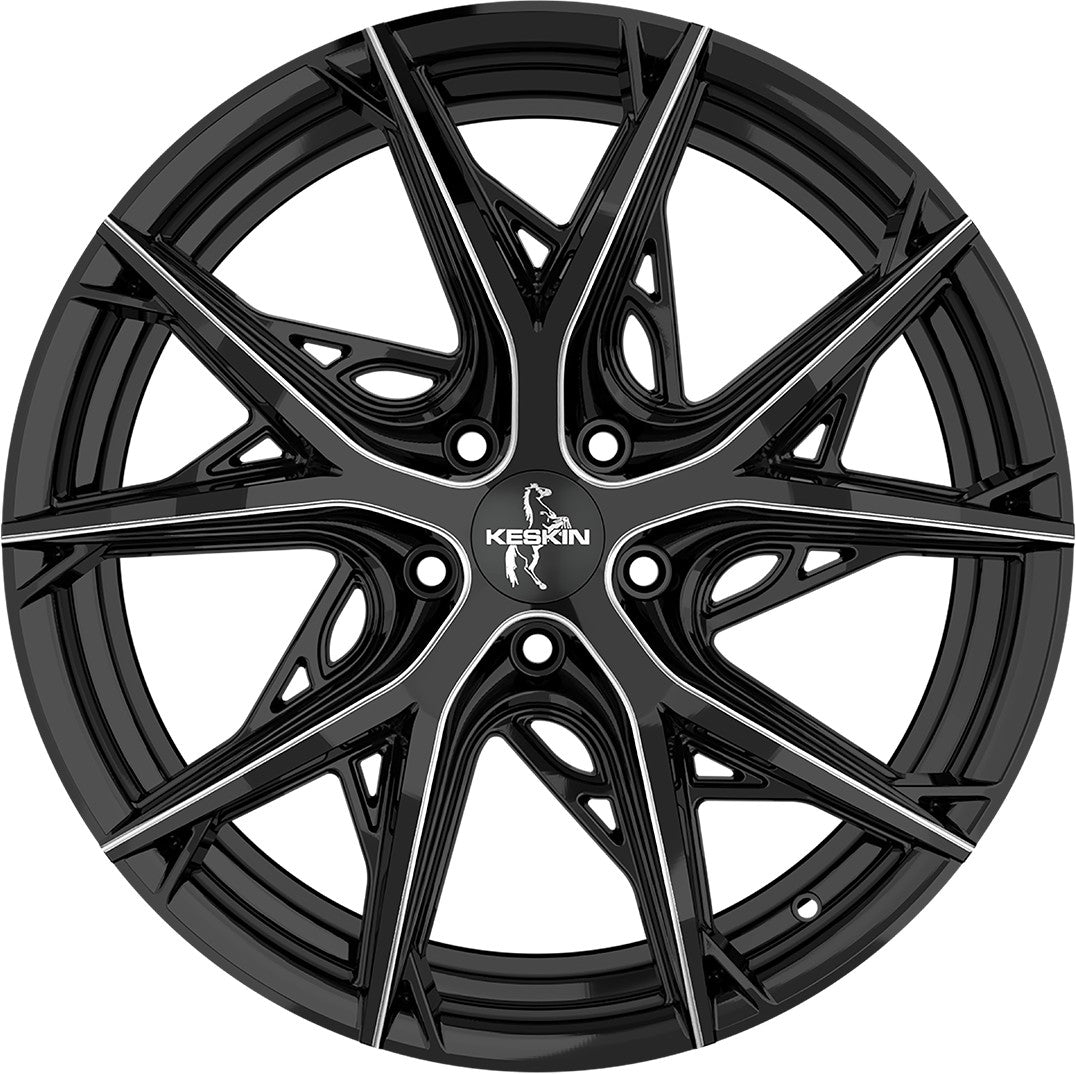 Keskin KT24 Thunder black secret diamond Alufelge 8.5x19 Zoll ET30 LK 5x112 ML66.6 – Bild 2
