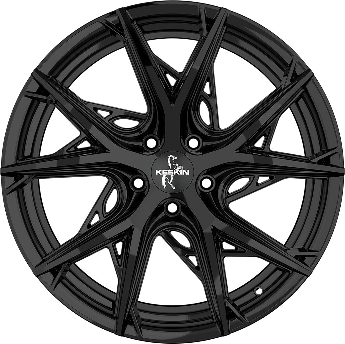 Keskin KT24C Thunder black painted Alufelge 8.5x19 Zoll ET35 LK 5x120 ML72.6 – Bild 2