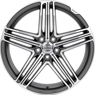MAM MAM11 titan grey front polish Alufelge 8x18 Zoll ET42 LK 5x112 ML66.5 – Bild 2