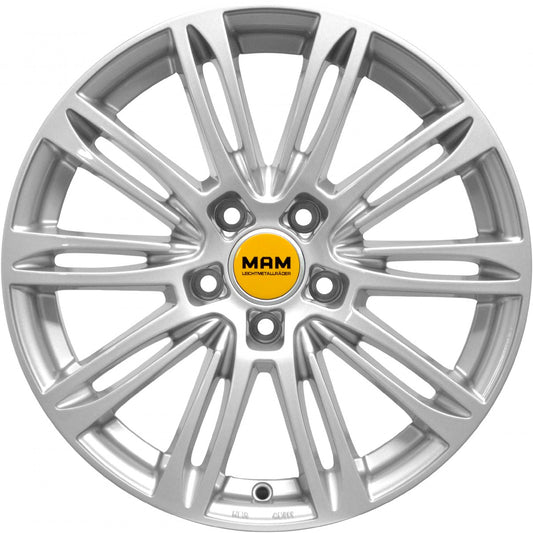MAM A4 silver painted Alufelge 7.5x17 Zoll ET37 LK 5x100 ML63.4 – Bild 2