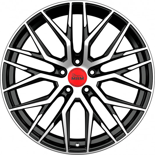 MAM RS4 black front polish Alufelge 8.5x20 Zoll ET35 LK 5x120 ML72.6 – Bild 2