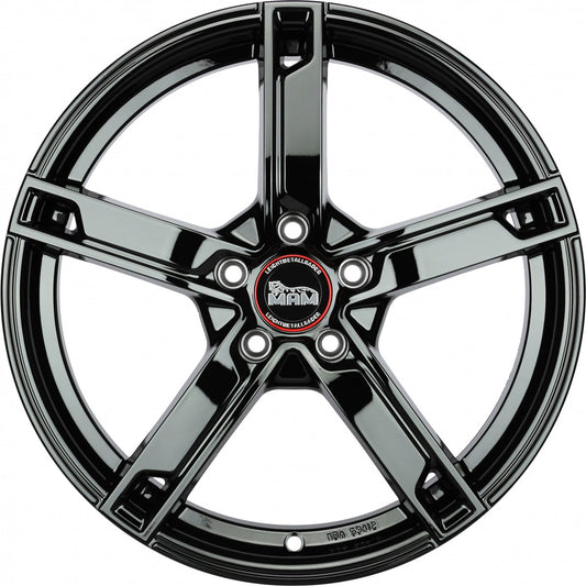 MAM W4 black painted Alufelge 7x17 Zoll ET35 LK 4x100 ML63.4 – Bild 2