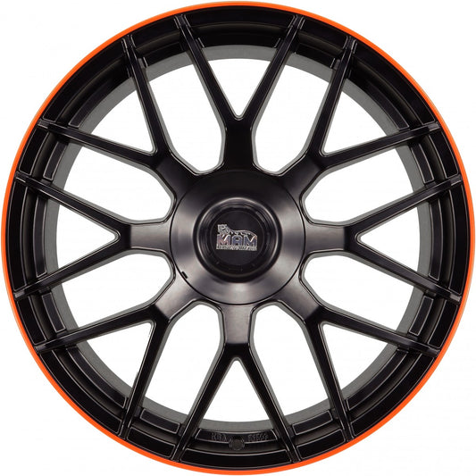 MAM GT1 matt black lip orange Alufelge 9.5x19 Zoll ET42 LK 5x112 ML66.6 – Bild 2