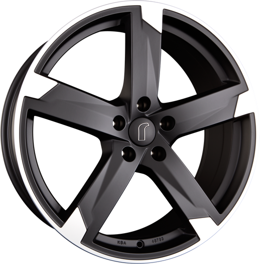 Rondell 01RZ Schwarz-Matt Poliert Alufelge 8x18 Zoll ET45 LK 5x108 ML70.4 – Bild 2