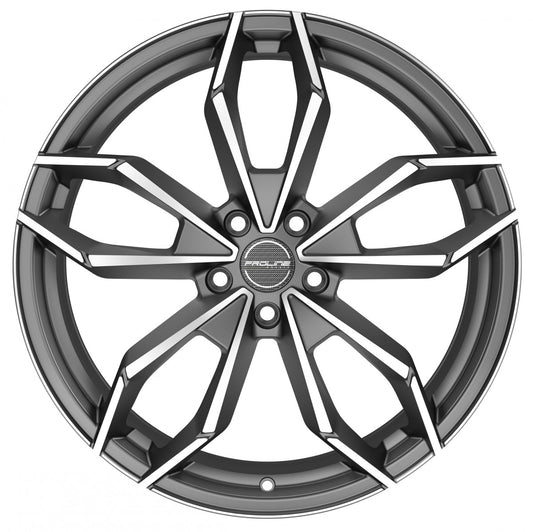 Proline PXM matt grey polished Alufelge 8x18 Zoll ET48 LK 5x112 ML66.5 – Bild 2
