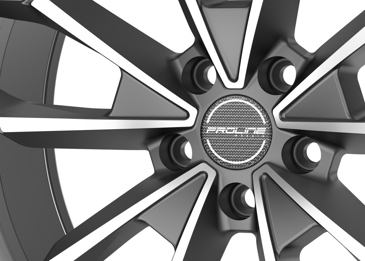 Proline PXM matt grey polished Alufelge 8x18 Zoll ET48 LK 5x112 ML66.5 – Bild 4