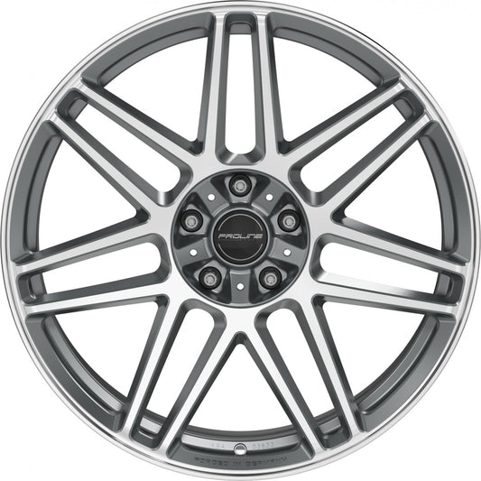 Proline PFG forged matt grey polished Alufelge 10x22 Zoll ET35 LK 5x130 ML84 – Bild 2