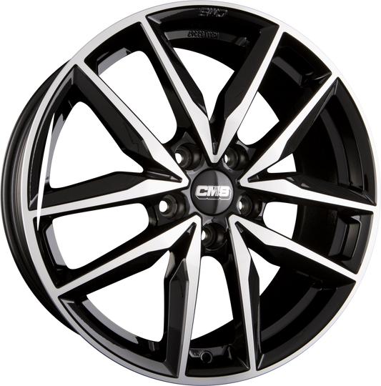 CMS C28 DB Diamant Schwarz Alufelge 7.5x19 Zoll ET53.5 LK 5x112 ML66.6 – Bild 2