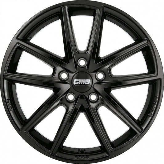CMS C30 complete black gloss 7.5x18 ET50 - LK5/112 ML57.1