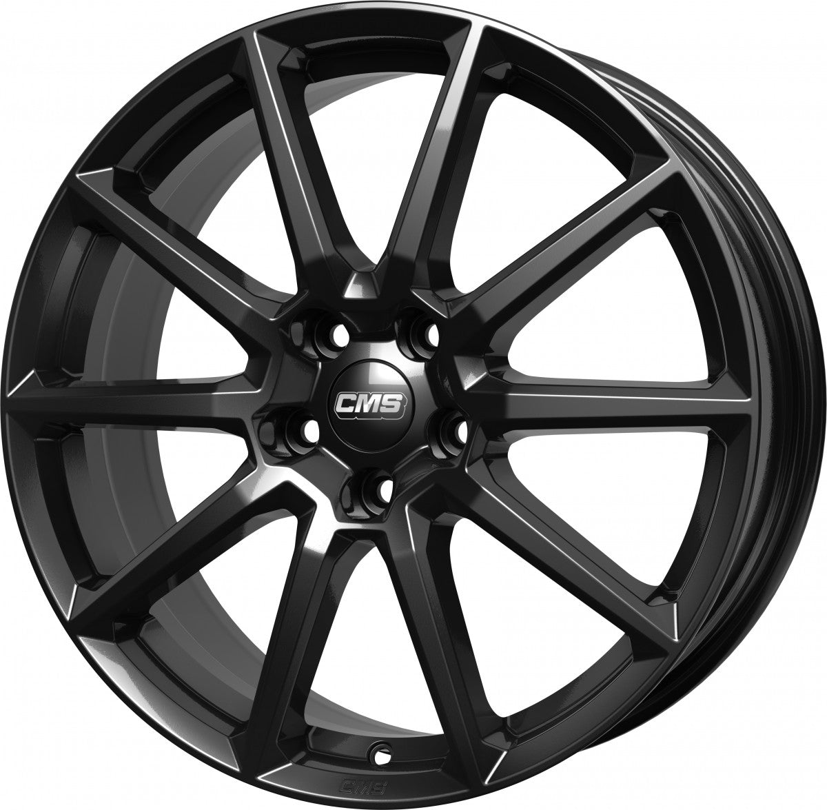 CMS C39 complete black gloss 7x17 ET51 - LK5/100 ML57.1