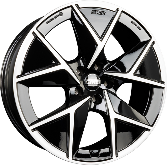 CMS C42 Aero DB Diamant Schwarz Glanz Alufelge 7.5x18 Zoll ET44 LK 5x108 ML65.1 – Bild 2