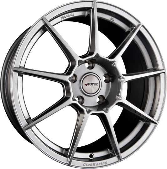 Autec Clubracing (CR) Hyper Silver Alufelge 8.5x19 Zoll ET45 LK 5x112 ML70 – Bild 2
