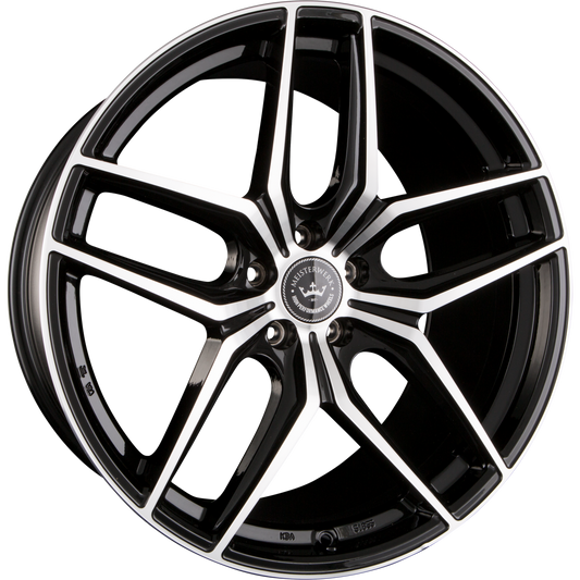 Meisterwerk MW02 Black Polished (BKF) Alufelge 9.5x19 Zoll ET32 LK 5x112 ML66.6 – Bild 2