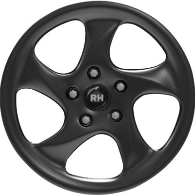 RH Alurad AH Turbo racing schwarz lackiert Alufelge 11x18 Zoll ET52 LK 5x130 ML71.5 – Bild 2