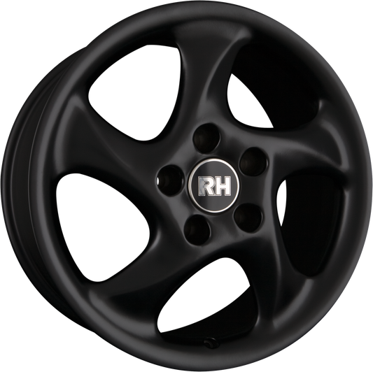 RH Alurad AH Turbo Racing Schwarz Matt Alufelge 8.5x18 Zoll ET52 LK 5x130 ML71.5 – Bild 2