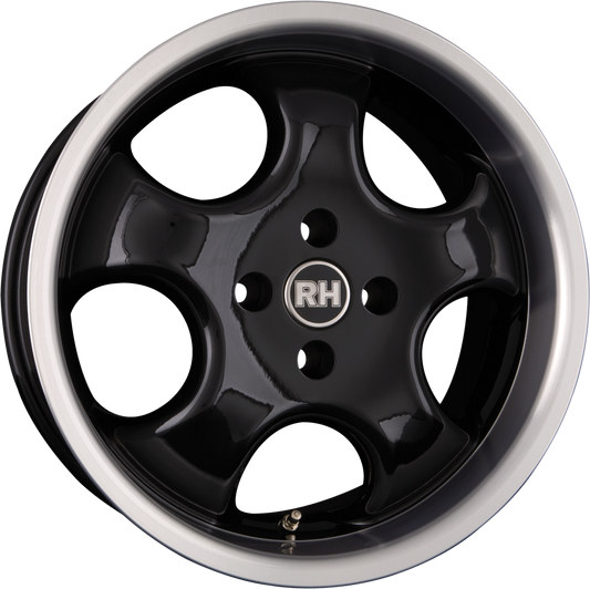 RH Alurad AD Cup Schwarz Hornpoliert Alufelge 7x15 Zoll ET37 LK 4x100 ML64.1 – Bild 2