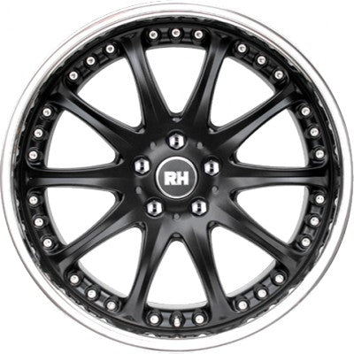 RH Alurad RAK Phönix schwarz mit Edelstahlhorn Alufelge 10x18 Zoll ET54 LK 5x120 ML74.1 – Bild 2