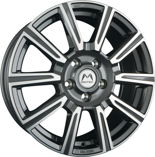 Motec WM1-VANTASTIC Grau Poliert Alufelge 7x17 Zoll ET62 LK 5x130 ML78.1 – Bild 2