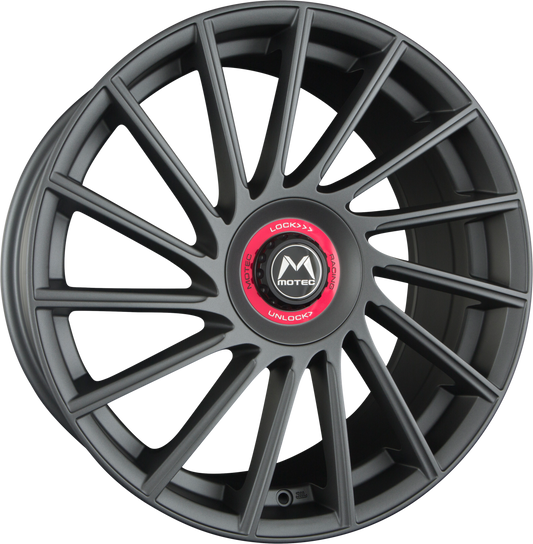 Motec Tornado Revolution (MCT9R) Graphit Matt Alufelge 9x20 Zoll ET35 LK 5x114.3 ML72.6 – Bild 2