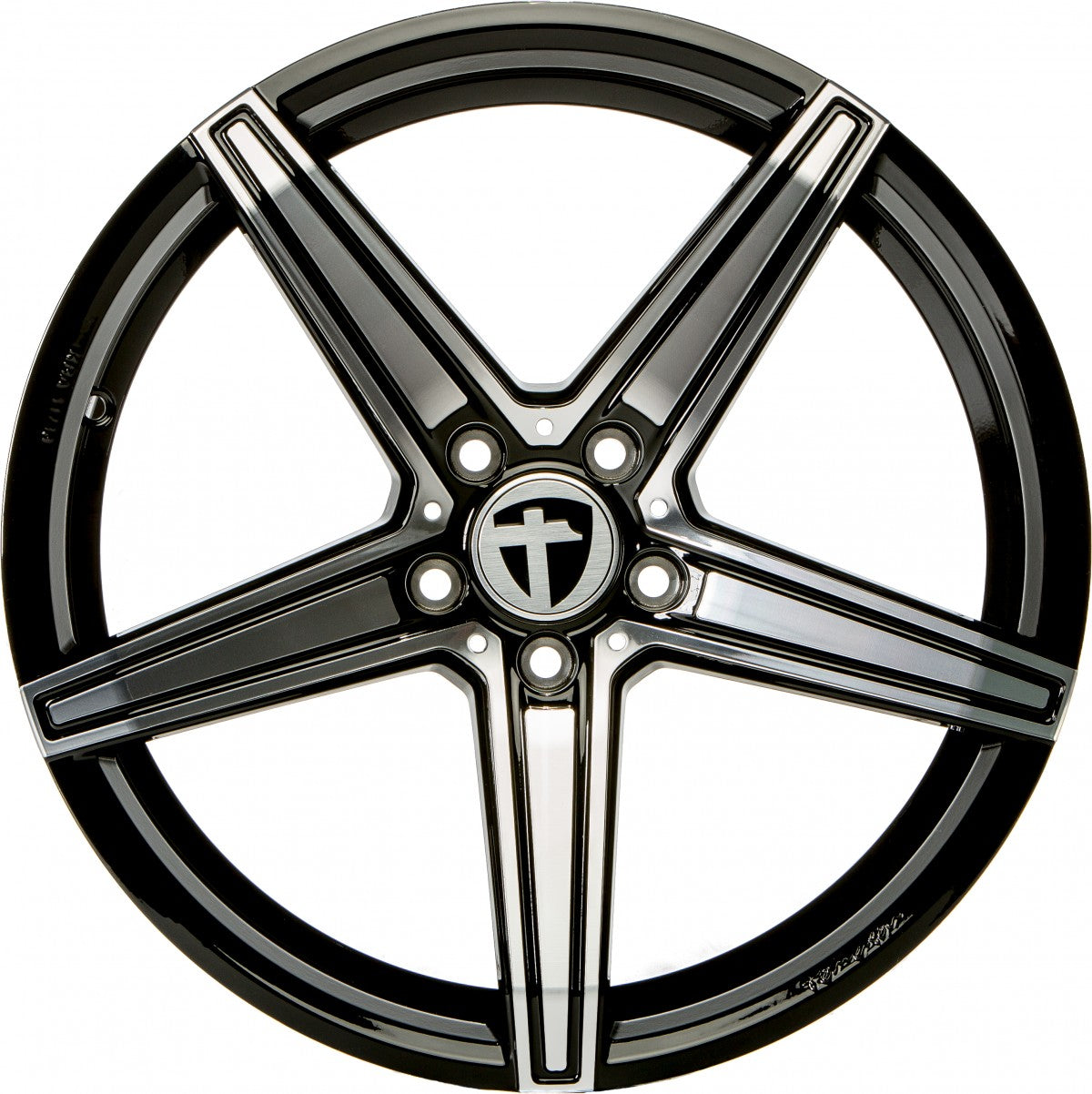 Tomason TN20 dark hyperblack polished Alufelge 8x18 Zoll ET35 LK 5x112 ML72.6 – Bild 2