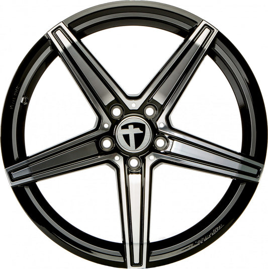 Tomason TN20 dark hyperblack polished Alufelge 8x18 Zoll ET35 LK 5x112 ML72.6 – Bild 2
