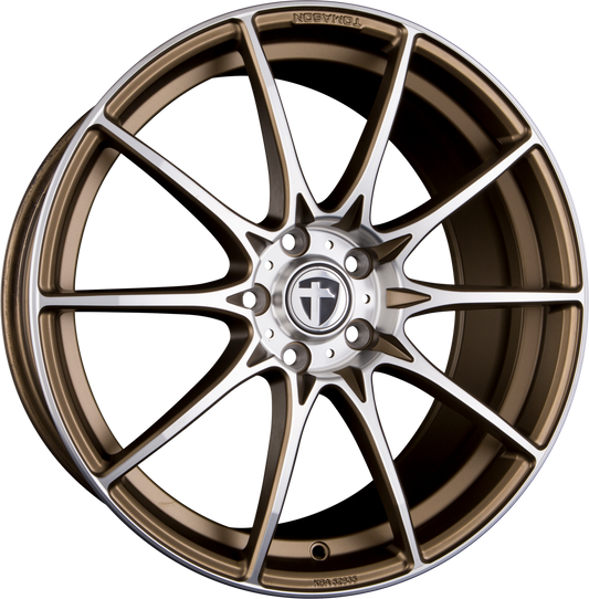 Tomason TN25 Superlight Mattbronze Polished Alufelge 8.5x19 Zoll ET45 LK 5x112 ML72.6 – Bild 2