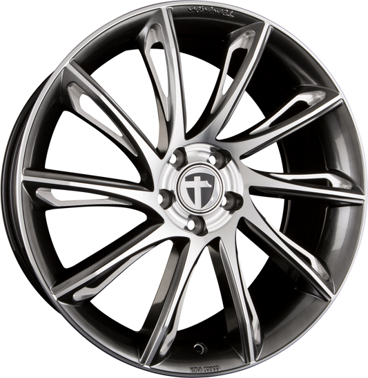 Tomason TN24 Dark Hyper Black CC + Pol Alufelge 8.5x20 Zoll ET30 LK 5x112 ML72.6 – Bild 2