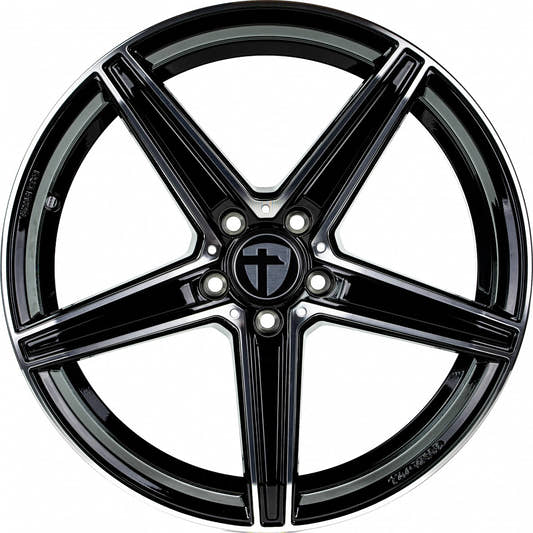 Tomason TN20 black polished Alufelge 8.5x20 Zoll ET30 LK 5x112 ML72.6 – Bild 2