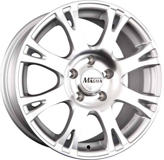 Magma Centero lichtsilber-poliert Alufelge 7x16 Zoll ET45 LK 5x108 ML70.1 – Bild 2