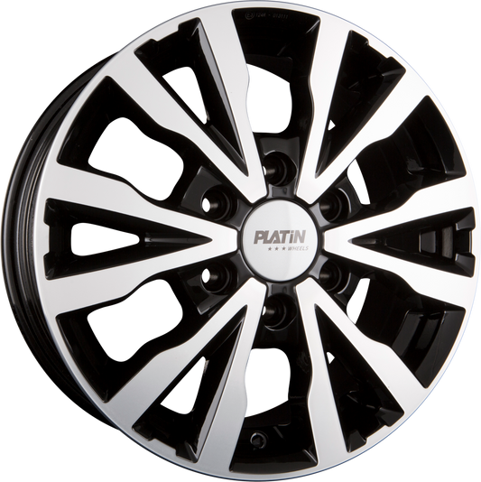 Platin P 86 Black Polished Alufelge 6.5x16 Zoll ET62 LK 6x130 ML84.1 – Bild 2