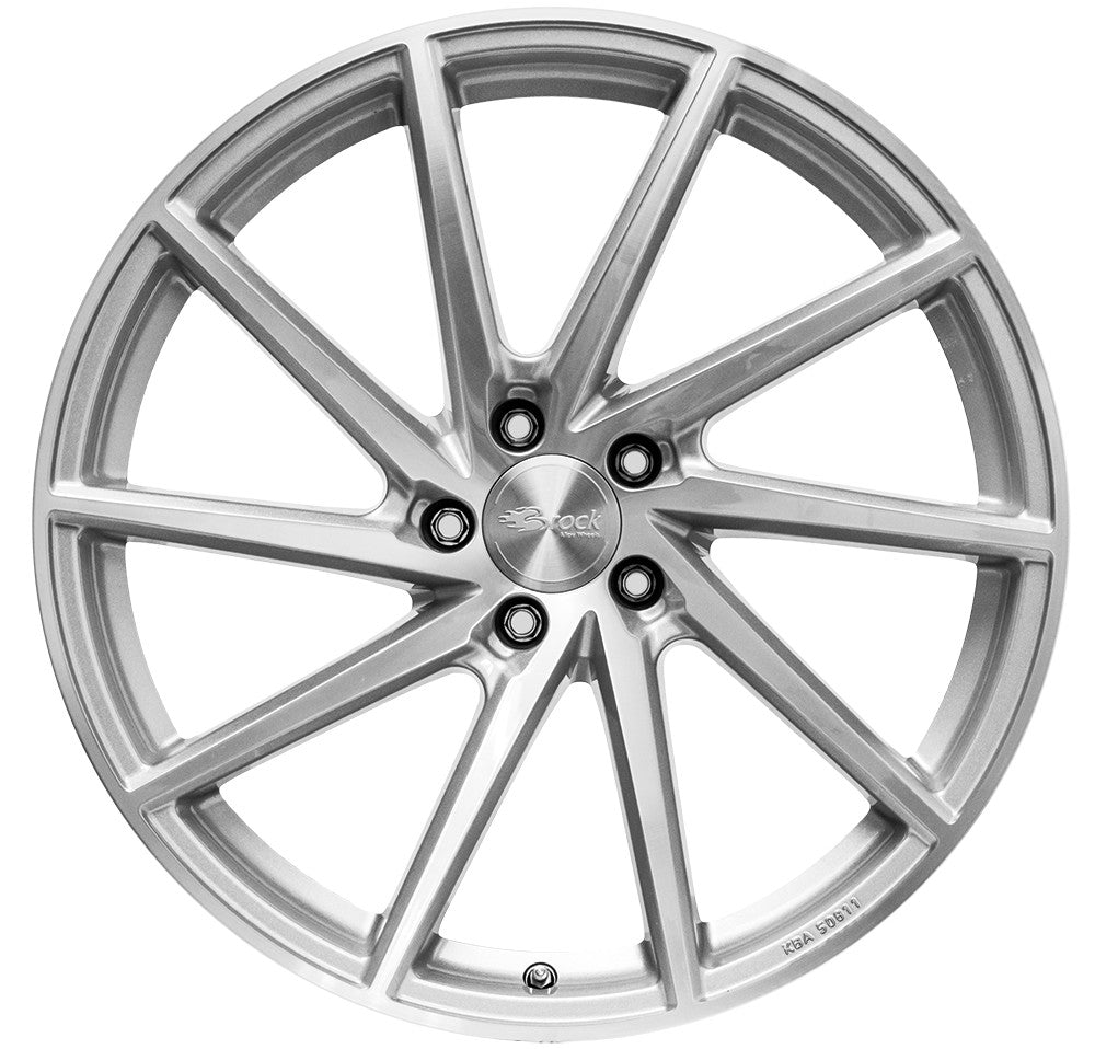 Brock B37 kristallsilber front-poliert 8.5x19 ET47 - LK5/112 ML66.7