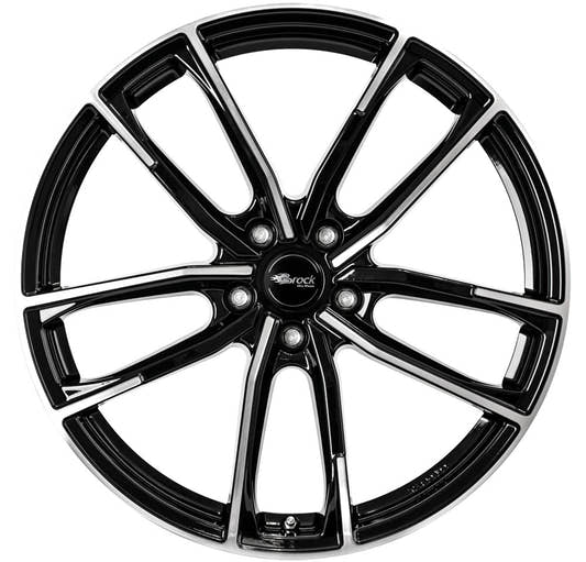 Brock B38 schwarz front-poliert Alufelge 8x20 Zoll ET43.5 LK 5x112 ML66.6 – Bild 2