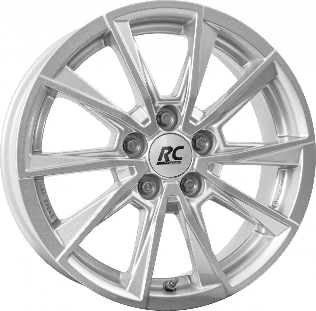 RC-Design TDG3 kristallsilber lackiert Alufelge 6x15 Zoll ET45 LK 5x100 ML54.1 – Bild 3