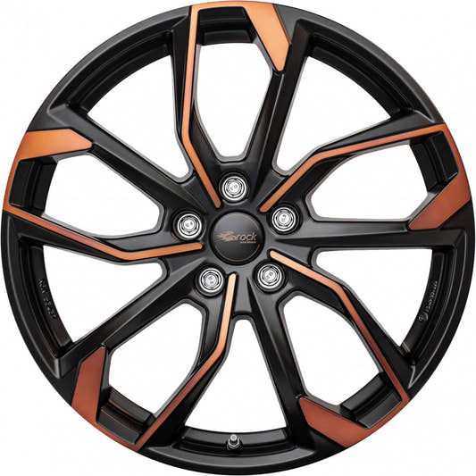 RC-Design RC34 black orange matt Alufelge 7.5x19 Zoll ET50 LK 5x112 ML57.1 – Bild 2