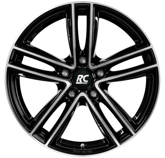 RC-Design RC27 schwarz front-poliert Alufelge 6.5x17 Zoll ET30 LK 5x114.3 ML60.1 – Bild 2