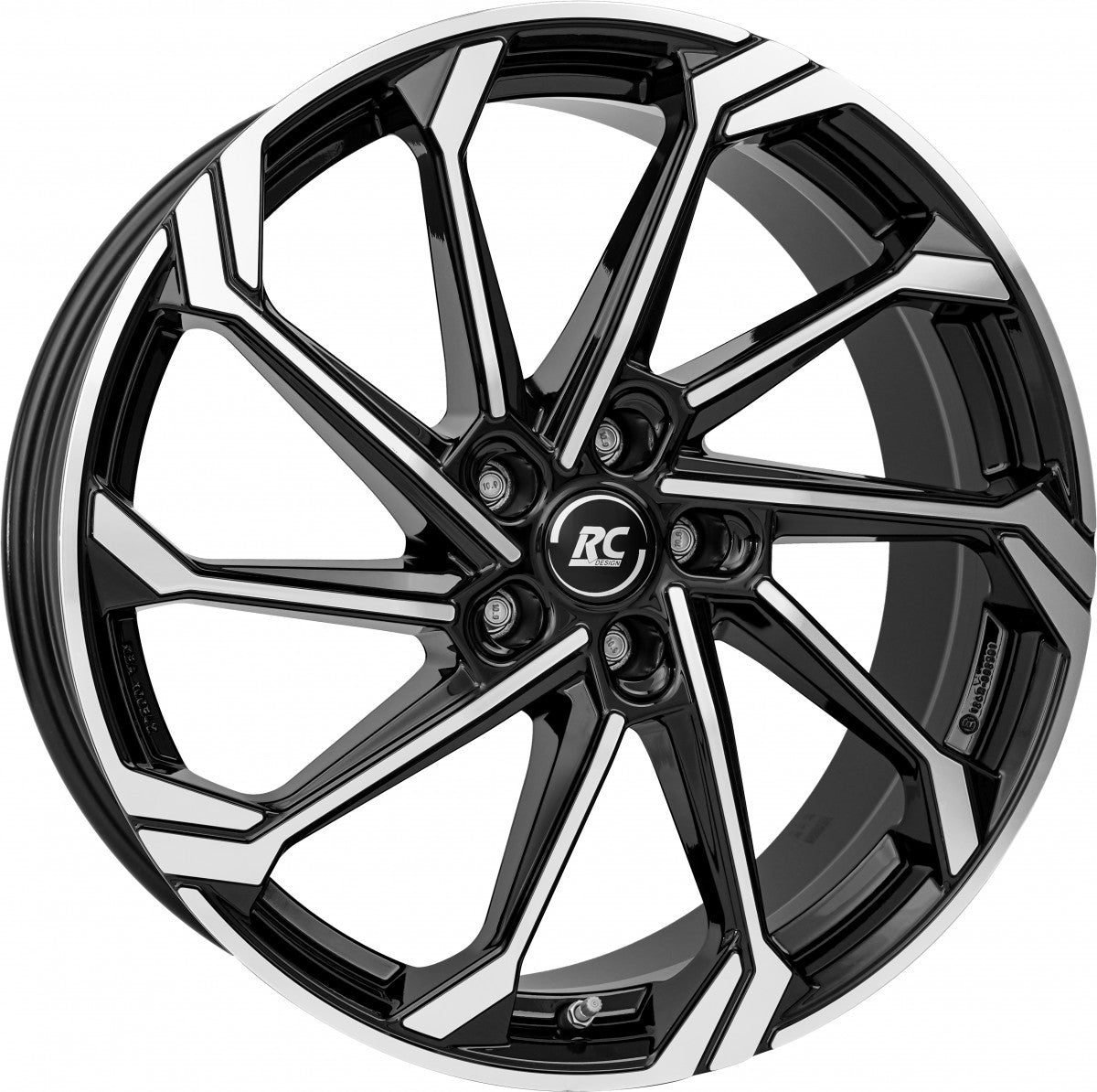 RC-Design RC36 schwarz glanz front-poliert Alufelge 7.5x19 Zoll ET50 LK 5x112 ML57.1 – Bild 9