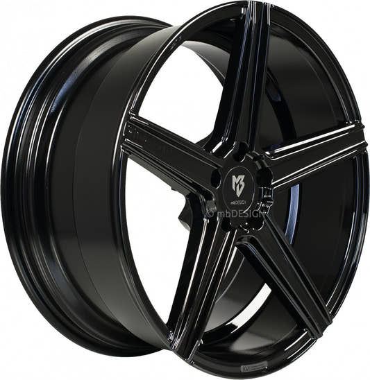Mbdesign KV1 Schwarz Glänzend Alufelge 10.5x20 Zoll ET38 LK 5x120 ML72.5 – Bild 2