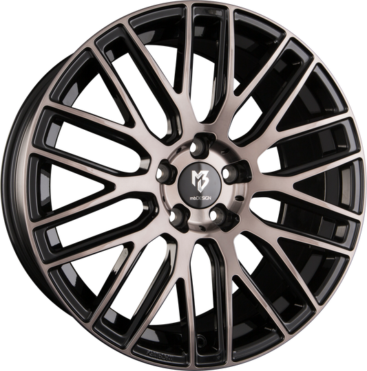 Mbdesign KV4 Rauchschwarz Glänzend Poliert Alufelge 8.5x19 Zoll ET45 LK 5x108 ML75 – Bild 2