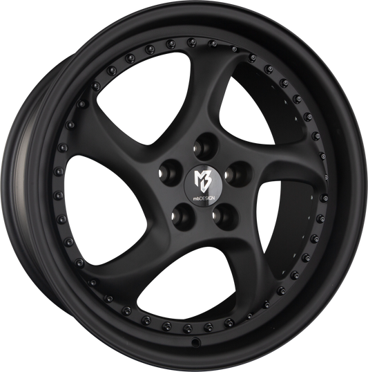 Mbdesign Turbo S Schwarz Stumpfmatt Gepulvert Alufelge 9.5x19 Zoll ET40 LK 5x112 ML75 – Bild 2