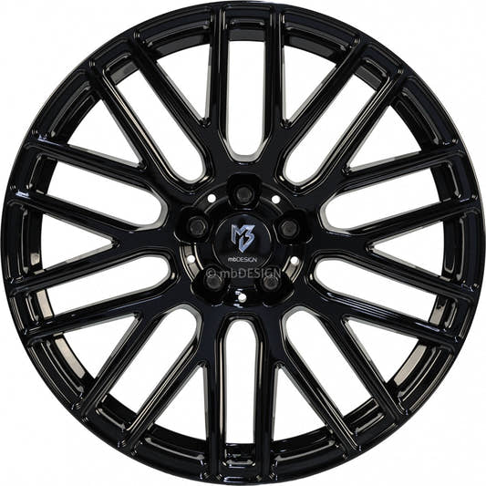 Mbdesign KV4 Schwarz Glänzend Alufelge 8.5x18 Zoll ET45 LK 5x120 ML65.1 – Bild 2