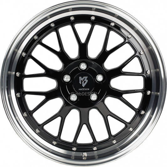 Mbdesign LV1 schwarz glänzend poliert Alufelge 8.5x20 Zoll ET40 LK 5x115 ML75 – Bild 2
