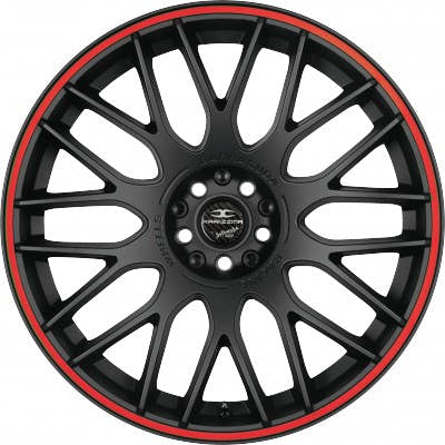 Barracuda Karizzma mattblack PureSports / Color Trim rot 7.5x17 ET35 - LK5/100 ML73.1